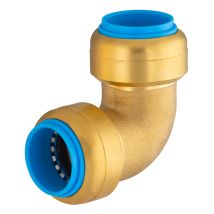 Codo Igual Automático – Latón – 90 °C – 5,5 cm x 5,5 cm x 3,1 cm – Compatible con PEX y cobre