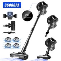 Authmic - Bodenstaubsauger, 36000 Pa, 520 W, Multifunktionaler 8-in-1-staubsauger, 20-50 Minuten Autonomie
