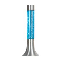 Volcan Glitter Tischlampe – 37 cm hoch – E14 Fassung – Blau – Metall – Mexlite