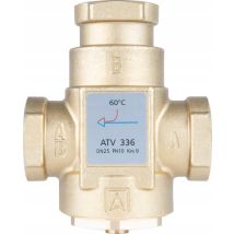 Robinet thermostatique ATV 336 – Laiton 25 mm – Filetage plomberie, Configuration raccord, Type de robinet plomberie, Largeur, Longueur, Forme – 