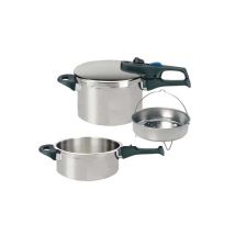 Autocuiseur Vapeur - Fackelmann - Elo Praktika Plus Xl - Acier Inoxydable 18/10 - 22 Cm - 3 A 6 Litres