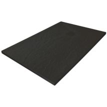 Ondée - Plato De Ducha Nara - 90x180 Cm - Textura Pizarra - Negro - Con Desagüe