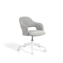 Hispano Hogar - Silla Despacho Giratoria Elevable Acabado Gris, 58m(ancho) 71/81cm(altura) 58cm(fondo)