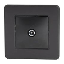 Presa Tv 9.52mm Modello Da Incasso Kouro In Metallo Nero Spazzolato Zenitech