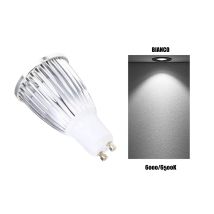 Solar - Faretto Led Luce Fredda Cob 7w Attacco Gu10 560lm Bianco Lampada Interno Faro