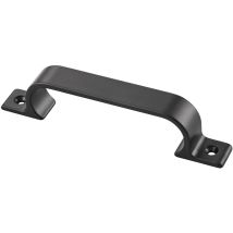 Hermeta - Handgriff Ausladung 28 Mm Länge 149 Mm Breite 19 Mm Aluminium Schwarz Kunststoffbeschichtet Anzahl Löcher 2, Ø 4,3 Mm