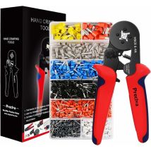 Crimpzange Mit 1200 Isolierten Crimp-kabelschuhen Von 0,25 Mm² Bis 10 Mm². Elektrikerzangen, Werkzeuge, Elektrische Anschlüsse (crimping Pliers + 1200