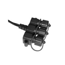Connettore triplo IP44 max 150W – 15 cm – Plastica – Nero – Garden Lights
