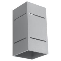 SOLLUX – Children's Wall Light – Small Grey Aluminium Lamp – G9 Max 8W – Ideal for Hallway, Bedroom, Kids Room