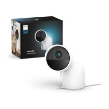 Caméra Filaire Avec Support De Bureau - Philips Hue - Secure - Hd 1080p - Intérieure Ou Extérieure - Blanc