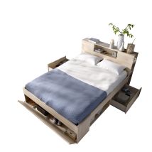 Vente-unique - Dekit Lanka - Cama Compacta Para Dormitorio - Natural - 95 X 149.6 X 218.5 Cm