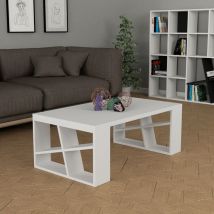 Rechteckiger Couchtisch Honey, Weiß, L 105 X B 60 X H 40 Cm