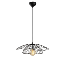 Concept-Usine – Moderne schwarze Drahtaufhängung – 50 x 50 x 111 cm – max. 40W – Metall – Einfache Montage