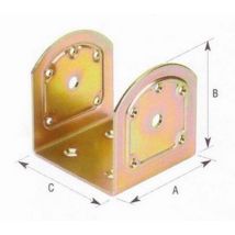 Salone U-förmige Wandträgerplatte 10 Stk. zur Befestigung von Holzbalken A90xB90xC91 – Stahl