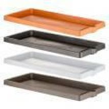 Plato rectangular 94 x 36 x 5,5 cm color hielo – Accesorio para macetas – BAMA