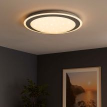 Deckenleuchte Mit Sternenhimmel Led Deckenlampe Schlafzimmerlampe Led, Metall Acryl, 11w 700lm Warmweiß, Dxh 34x8,5 Cm, Wofi 912101066340