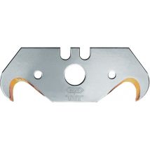Cuchilla de gancho de seguridad – 10 unidades – TIN 0,65 mm – Ideal para cartón, papel, cuero, alfombra y vinilo