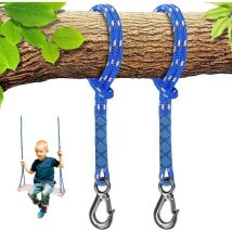 Lot De 2 Crochets De Suspension, Corde Réglable De 150 Cm, Compatibles Avec Les Poutres En Bois Et Les Mousquetons, Pour Hamac Et Chaise De Yoga, 
