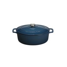 Casseruola Ovale In Ghisa Smaltata, 29 Cm, Blu - Puc472997 - Chasseur