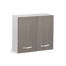 AZUR Line Küchen-Hängeschrank mit 2 Türen 80 x 30 x 72 cm Larice Grau Holz