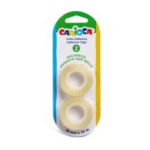 Klebeband Carioca – Transparentes Klebeband, 2 Rollen, 19mm x 33m – Ideal für Papier und Karton, vergilbt nicht