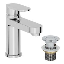 Architeckt - Bathroom Modern Basin Mixer Tap Waste Chrome Round Cloakroom