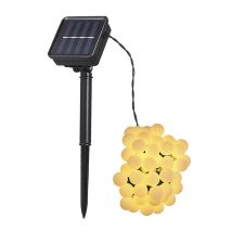 Solar 50 Led-lichterkette, Ip44, Wasserbeständig, Für Den Außenbereich, Zum Aufhängen, Lichterkette, Heimdekoration, Kugelgirlande, Lampe, Warmweiß - 