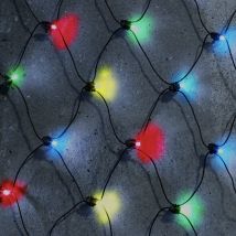 2.4m X 2.4m Outdoor Battery Led Christmas Net Lights Multi Colour With Timer
