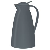 Alfi Isolierkanne Eco – 1 l – Kunststoff, BPA-frei – sturmgrau – Einhandbedienung mit Tropfschutz