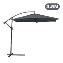 Swanew Sonnenschirm Ampelschirm Garten Schirm Pavillon 350 Cm - Grau