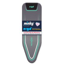 Minky Ergo Ironing Board Cover Copriasse Da Stiro, Cotone, Menta, 122 X 38 Cm