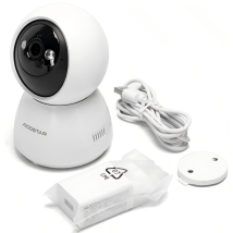 Aigostar Caméra Intelligente Wifi Type Dome Pour Intérieur, Surveillance 360°, Vigilance Pour Bébé