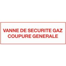 Etikett Gas-sicherheitsventil Self Climat Allgemeine Abschaltung - 200x100mm - 215282