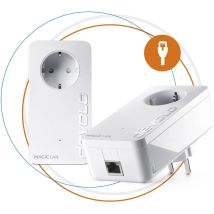 Devolo Magic 1 LAN Starter Kit – Powerline-Technologie – Ethernet RJ45 LAN-Anschluss – AES-Verschlüsselung – 6,6 cm Breite – 18,8 cm Länge