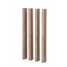 Mondum Aluminiumbeine – Holzoptik – 62,5 cm – Multifunktionales Pflanzgefäß – Modularer Tisch – Eiskübel