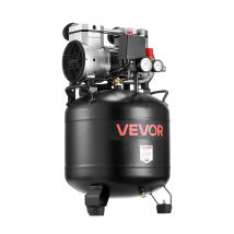 Vevor Compressore Dearia Da 30 Litri 1,5 Kw, Compressore Dearia Senza Olio Con Pressione Massima Di 10 Bar, Per Riparazioni Auto, Gonfiaggio 