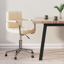 Les Tendances - Silla De Oficina Giratoria De Tela Color Crema Vidaxl