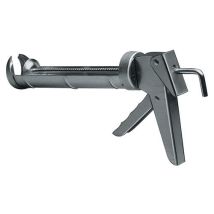 Kartuschenpresse – Stahlblech – grau – Zahnstange – 310 ml – 57 mm Höhe – 159 mm Breite – 329 mm Länge – 573 g