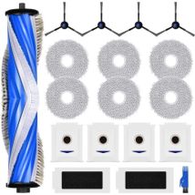 Accesorios Compatibles Ecovacs Deebot T30 Omni - 4 Filtros, 1 Cepillo Principal, 4 Laterales, 6 Paños, Repuestos Esenciales