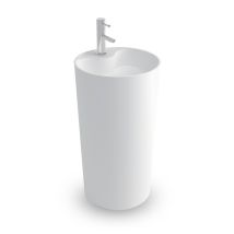 Collection – Standwaschbecken, Säule Aus Mineralwerkstoff 45 Cm – Bianca - Ambra