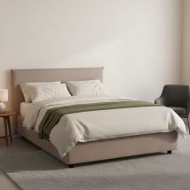 Talamo Italia - Quadratisches Und Halbes Bett Chicca, Containerbett Mit Stoffbespannung, 100% Made In Italy, Frontöffnung, Inklusive Matratze 120x200 