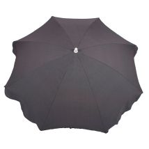 Chillvert - Sonnenschirm Gandía Dunkelgrau Aluminium Fest Ø180 Cm Grau Anti-uv 25 Anti-flecken Segeltuch