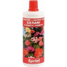 Concime Liquido per Gerani e Piante Fiorite – NPK 5,5-4,5-5 – Flacone da 1 Litro
