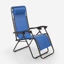 Sedia Sdraio Spiaggia Giardino Pieghevole Multiposizione Emily Zero Gravity - Blu