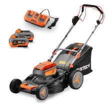 40v Akku Rasenmäher Fx-e2rm46 Mit 2x20v Akku 4ah Und Ladegerät – 46cm Schnittbreite - Fuxtec