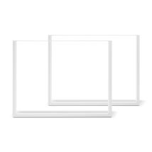 Frankystar – Juego de 2 patas para mesa cuadradas – Acero pulverizado – 90 cm altura – Diseño moderno