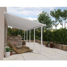 Palram - Canopia Olympia Marquesina Pérgola De Aluminio 3x9.2 M Blanco