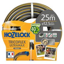 Hozelock - Manguera De Jardín Antiaplastamiento Ultramax Uso Doméstico Diámetro 15 Mm 25 M Gris Amarillo