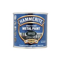 Hammerite Direct To Rust Smooth Finish Metal Paint In Dark Green, 250ml
