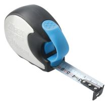 Fskflst5025 Flexómetro Con Cinta Reforzada En Nylon De Alta Calidad, 5m X 25mm, Doble Cara, Reverso En Amarillo, Retroceso Amortiguado, Doble Gancho Y